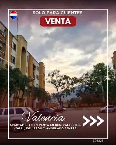 Apartamento En Venta En Res. Valles Del Nogal, Equipado Y Amoblado 58mtrs.326225
