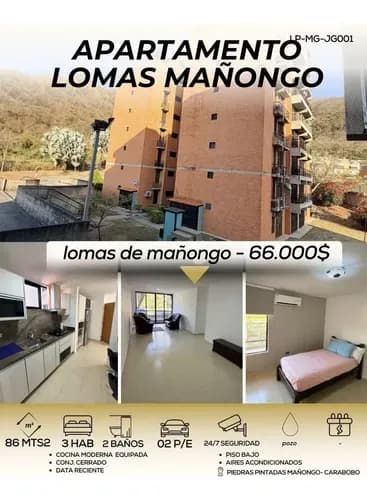 Apartamento En Venta (sandra Nino) Lomas De Manongo, Cerca Del Sambil, Pozo, Mayo