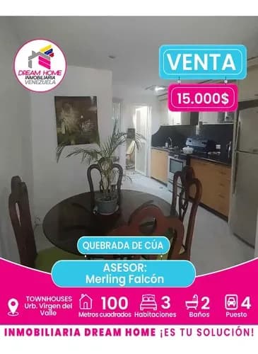 Townhouses En Venta Urb. Virgen Del Valle Quebrada De Cúa