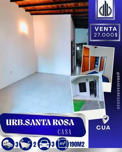 Casa Urbanización Santa Rosa Cua Edo. Miranda