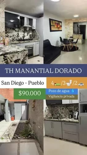 Tre009 Solo Clientes Se Ofrece En Venta Amplio Y Moderno Townhouse En Manantial Dorado, Pueblo De San Diego