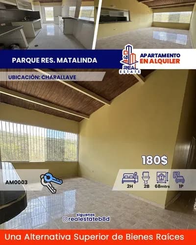 Apartamento En Alquiler Parque Res. Matalinda / Charallave.
