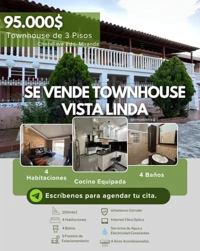 Casa Townhouse En Vista Linda Charallave
