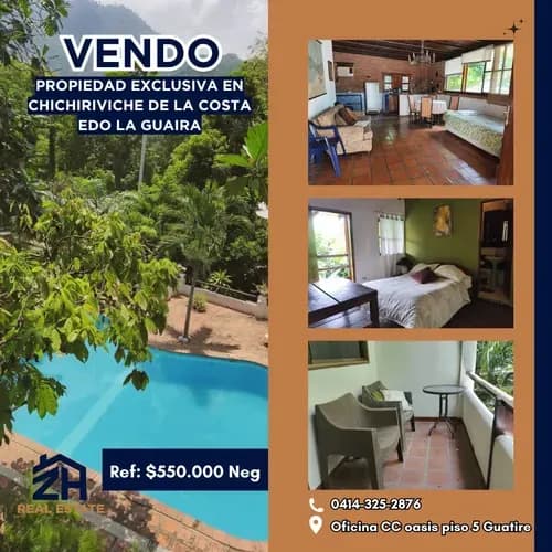 Gran Oportunidad De Inversión En Chichiriviche De La Costa Estado La Guaira En Venta Posada Con Terreno De 3010m2 Con Varias Edificaciones En Perfecto Estado Y Uso Teniendo Una Construcción De 777