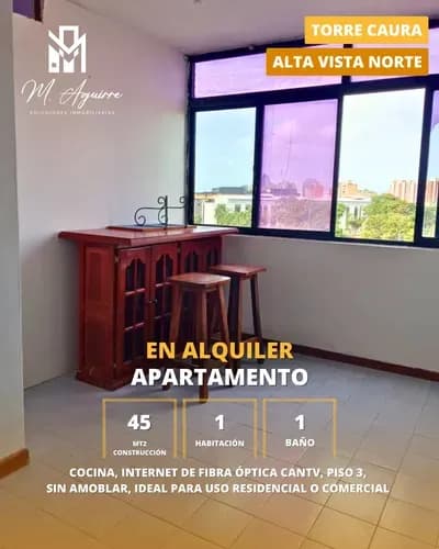 Apartamento En Alquiler En Torre Caura, Alta Vista Norte, Puerto Ordaz - Ld