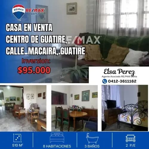 Venta De Casa Calle Macaira, Guatire Codigo Re/max 260489