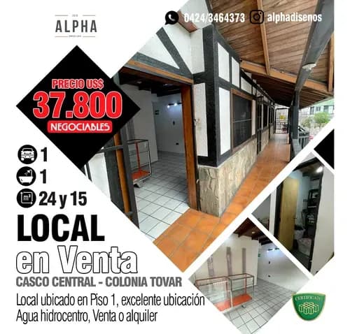 Local En Venta O Alquiler En El Centro De La Colonia Tovar