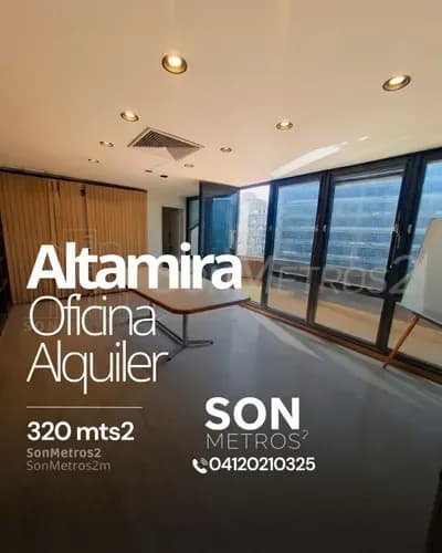 Oficina Alquiler Altamira 320 Mts2. Incluido El Condominio. Canon Posibilidad De Pago Bcv. Sonmetros2