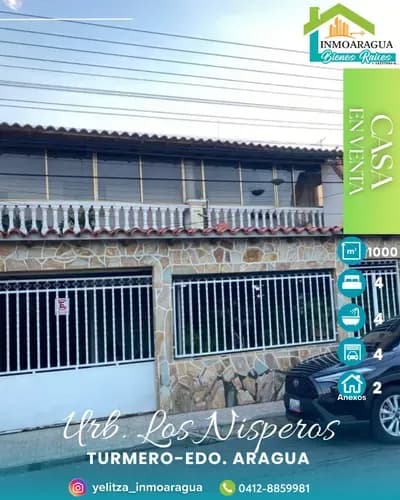 Casa Con 2 Anexos En Venta/ Turmero, Los Nisperos/yp1390