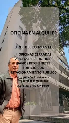 Jcm - Impulsa Tu Negocio En Bello Monte. Oficina En Alquiler De 133 M2 Con Conectividad Total