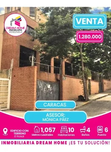 Edificio Con Terreno En Venta El Rosal Caracas