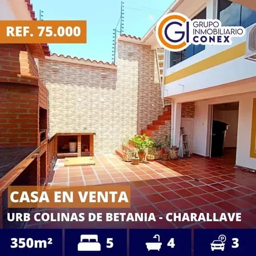 Se Vende Casa 350m2 5h/4b/3p Colinas De Betania Charallave 1105