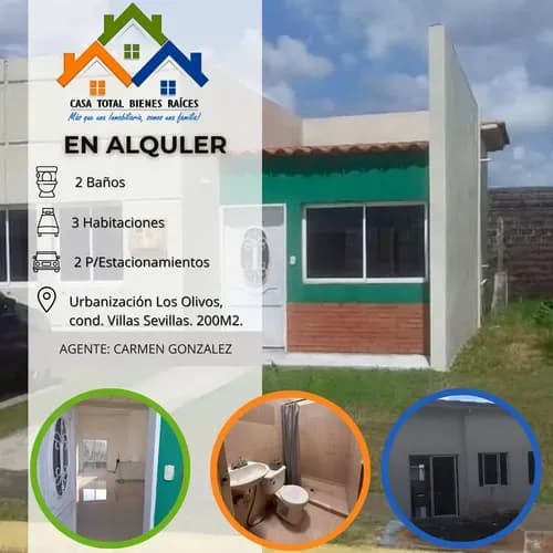 Se Alquila Casa En La Urb. Los Olivos