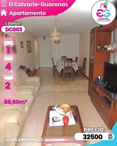Apartamento En Venta Residencias Danel El Calvario Guarenas Piso 01
