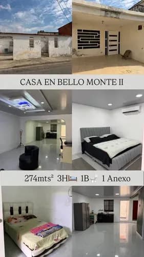 Vende Casa Ubicada En Bello Monte 2 240mtrs2 3 Habitaciones 1 Baño Sala/comedor Estacionamiento 2 Carros Anexo Independiente Con Baño Cocina Un Cuarto (no Remodelado) Documentación Para Regist