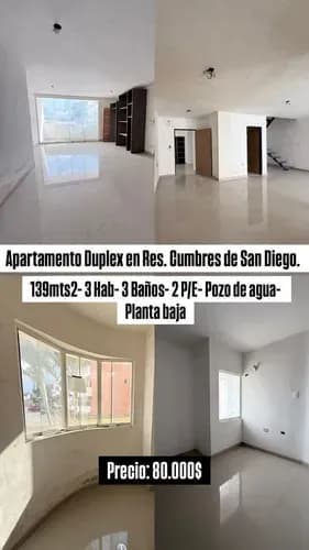*solo Clientes* Mgb Vende Apartamento Duplex En Cumbres De San Diego (planta Baja)