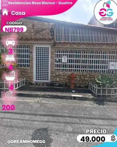 Casa En Venta En Guatire Las Rosa Blanca