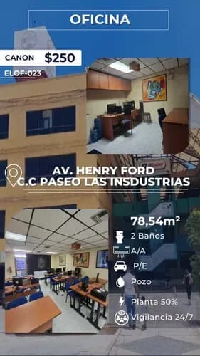 Leandro Araque Inzitu Realtors Alquila Oficina Amoblada En El Cc Paseo Las Industrias