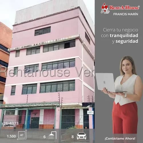 Edificio 1.500m2 En La Urbina - 7 Pisos Con Cavas Y Ascensor Carga #26-4373