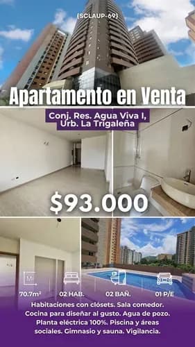 Juan Carlos Rodriguez Vende Apartamento En Res. Agua Viva I La Trigaleña