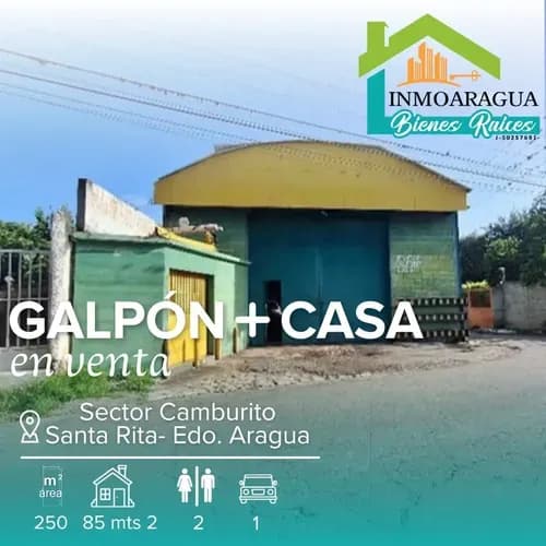 Galpon En Venta / El Charal - Santa Rita/ Yp1390