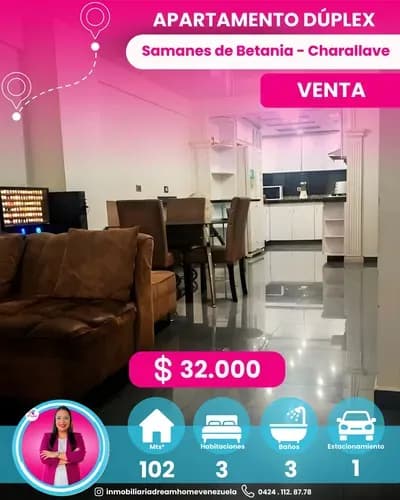 Apartamento Dúplex En Venta Urb. Samanes De Betania Charallave