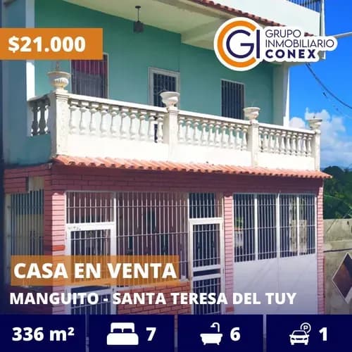 Se Vende Casa 336m2 7h/6b/1p Manguito Santa Teresa Del Tuy 2901