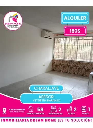 Apartamento En Alquiler Res. Matalinda - Charallave