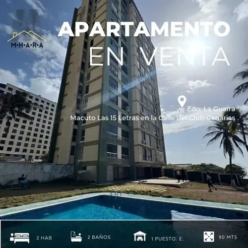 Apartamento En Venta En La Guaira Con Vista Al Mar En Macuto En La Calle Del Club Canarias
