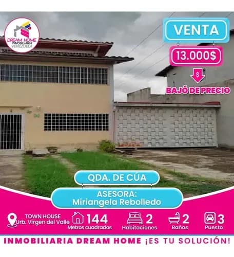 Town House En Venta Urb. Virgen Del Valle Qda. De Cua.
