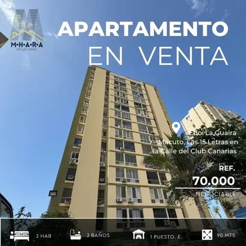 Apartamento En Venta En La Guaira Con Vista Al Mar En Macuto En La Calle Del Club Canarias