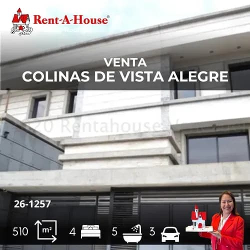 Lujosa Y Moderna Casa En Colinas De Vista Alegre Mr #26-1257