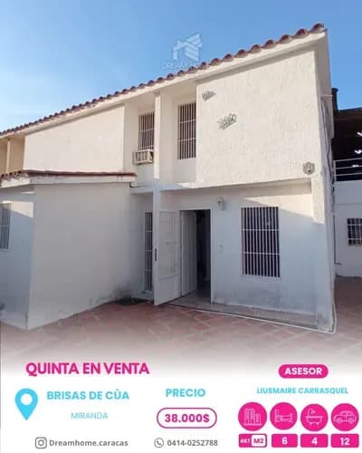 Quinta De 2de Dos Pisos En Venta En Brisas De Cúa