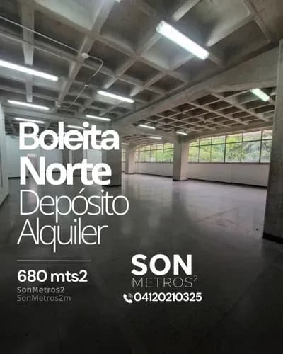 Depósito Piso Industrial Alquiler Boleita Norte 680 Mts2. Sonmetros2