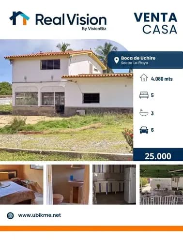 Venta De Quinta En Boca De Uchire. Anzoategui. Aa