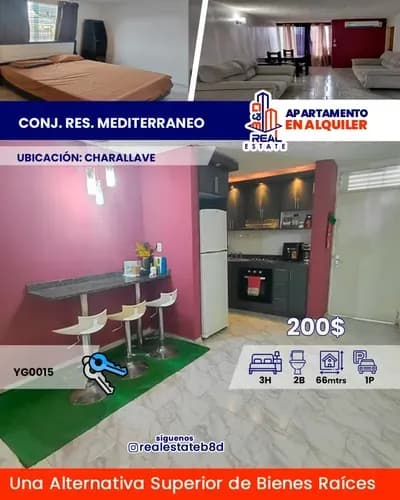 Apartamento En Alquiler Conj. Residencial Mediterráneo / Cúa.