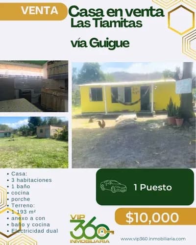 Casa En Venta Con Anexo En Las Tiamitas Municipio Carlos Arvelo Vía Guigue, E La Ectricidad 110 Y 220 W, A Pocos Metros De La Carretera Nacional Valencia Guigue