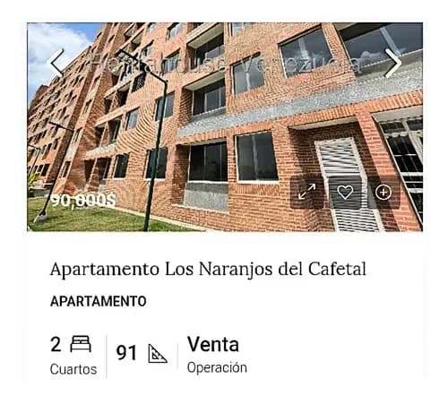 Apartamentos En Venta En Los Naranjos Del Cafetal A Partir Del Precio En Fotos Rc
