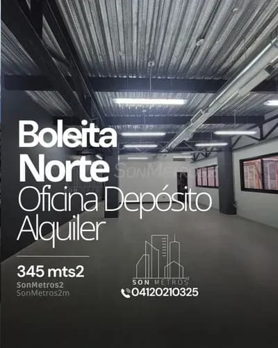 Piso Industrial Oficina Deposito Alquiler Boleita Norte 345 Mts2. Sonmetros2 B-9qnx 0306