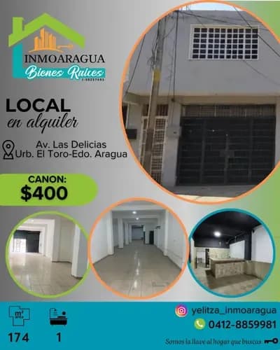 Locales En Alquiler De 500, 200 Y 174 Mts2/ Calle Libertad, Maracay/ Yp1390