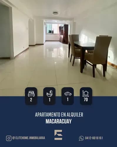 Apartamento En Alquiler En Macaracuay, Cliente Directo
