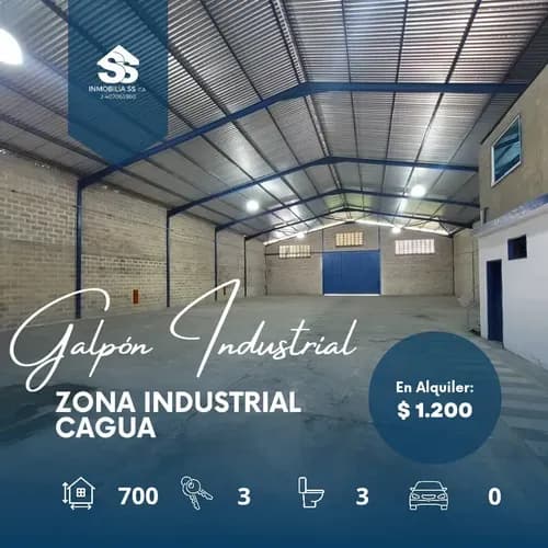 Código: C. V-002 Se Alquila Bello Galpón En Conjunto Privado - Cagua, Zona Industrial.
