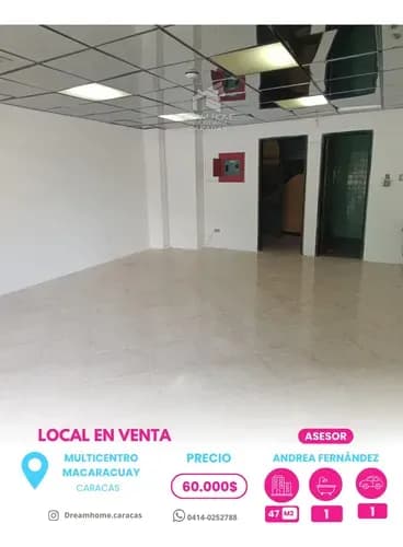 Inmobiliaria Dream Home Caracas Ofrece En Venta Local Comercial Ubicado En El Multicentro Macaracuay - Caracas