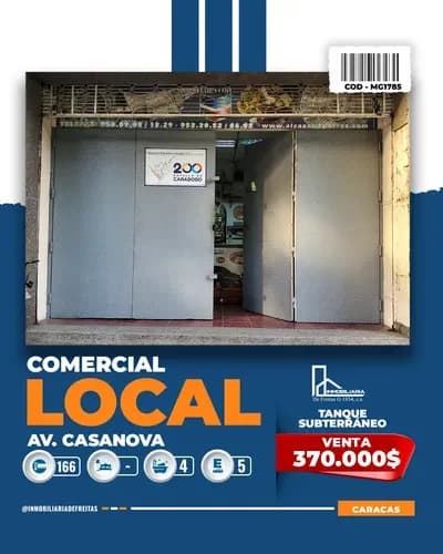 Local Comercial En Venta En La Av Casanova. Caracas