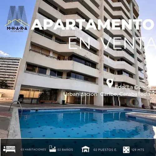 Apartamento En Venta En La Guaira, Con Vista Al Mar Y Piscina
