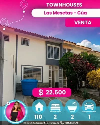 Townhouses En Venta Las Mesetas Cúa