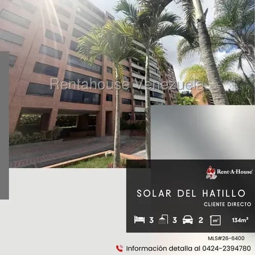 Apartamento En Venta En Solar Del Hatillo, Resd. Autana. #26-6400