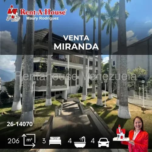 Hermoso Apartamento Con Vista Ávila En La Urb Miranda Mr 26-14070