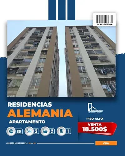 Apartamento En Venta Res. Alemania. Cúa