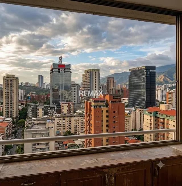 Apartamento con vista suroeste de Caracas y Boulevar Sbna Grande a sus pies